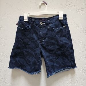 Rock & Republic Blue Camo Bumpershoot Jean Shorts
